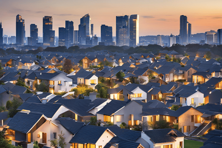 landscape of sprawling houses